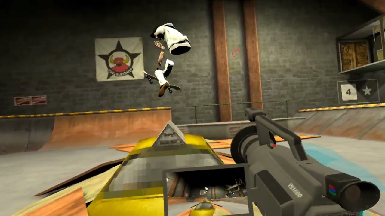 Virtual Skate: I had to hit the OG THPS gap + accidental christ air + subsequent bad try at filming