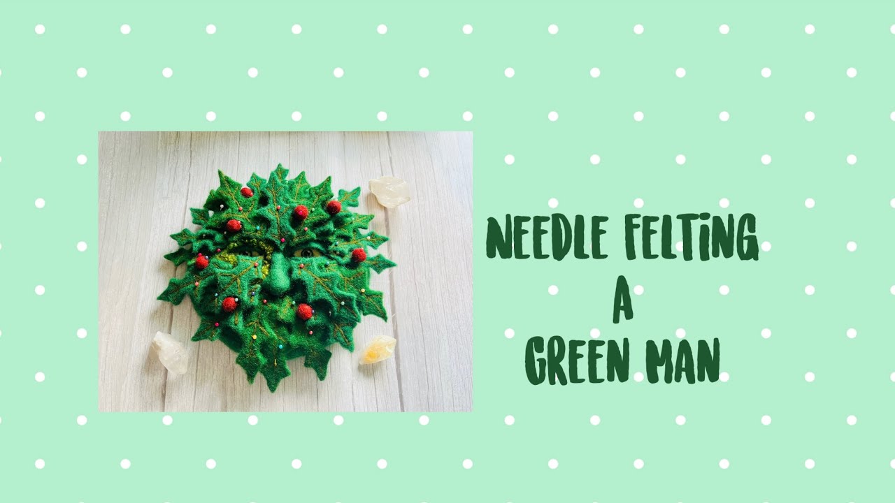 Working on my Needle Felted Green Man 💚 #needlefelting #needlefeltinguk #pagan