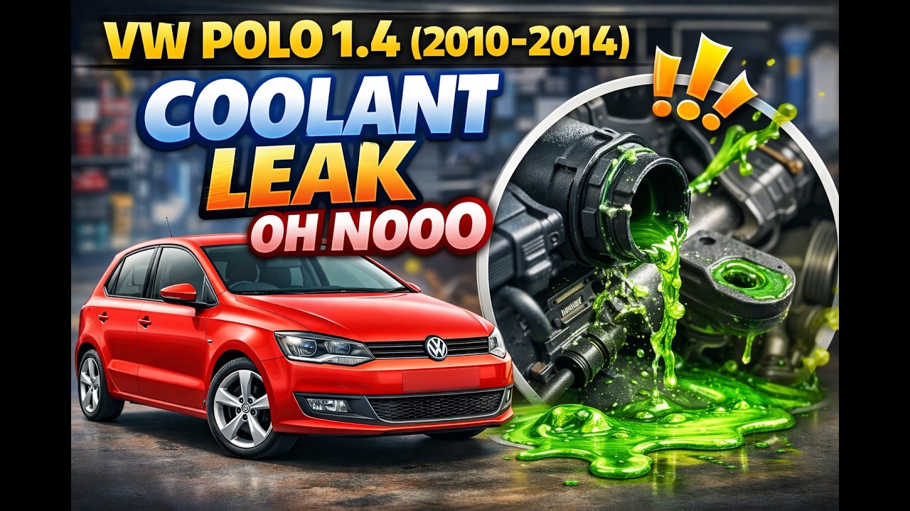 VW Polo 1.4 (2010–2014) Coolant Leak | Common Flange Failure Under Manifold