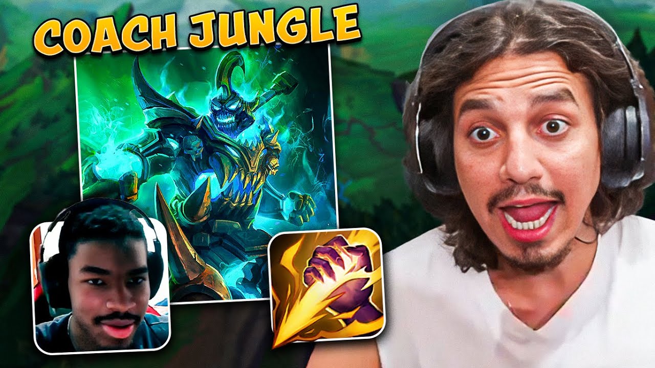 ENSINANDO COMO JOGAR JUNGLE DE HECARIM NO PRATA! (COACH COM VIEWERS)
