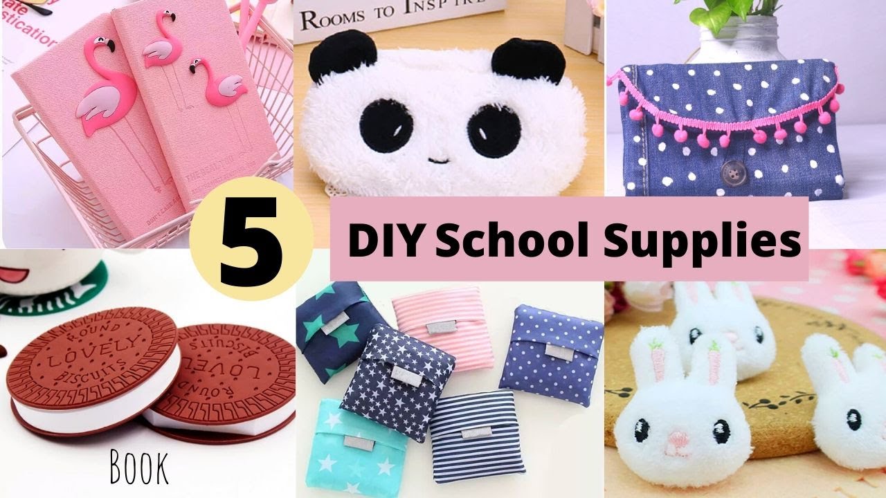 5 Easy Crafts For Back to School/ DIY School Supplies