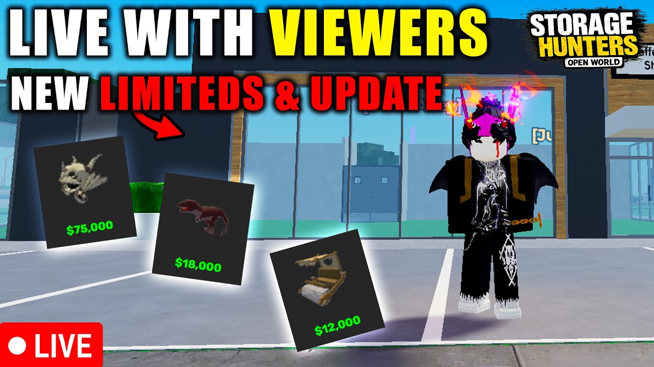 🔴Grinding NEW Limited Items With Viewers in Storage Hunters Roblox