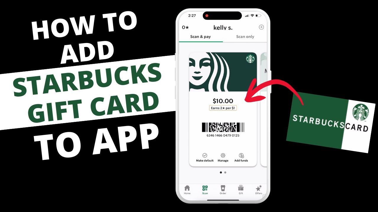 Как добавить подарочную карту Starbucks в приложение Starbucks