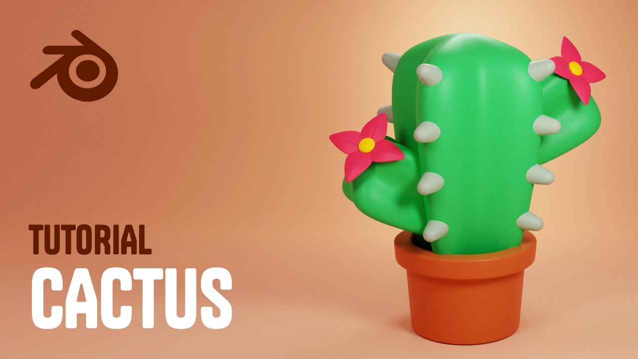 Создайте ПРОСТУЮ сцену с кактусом — урок по Blender 3D