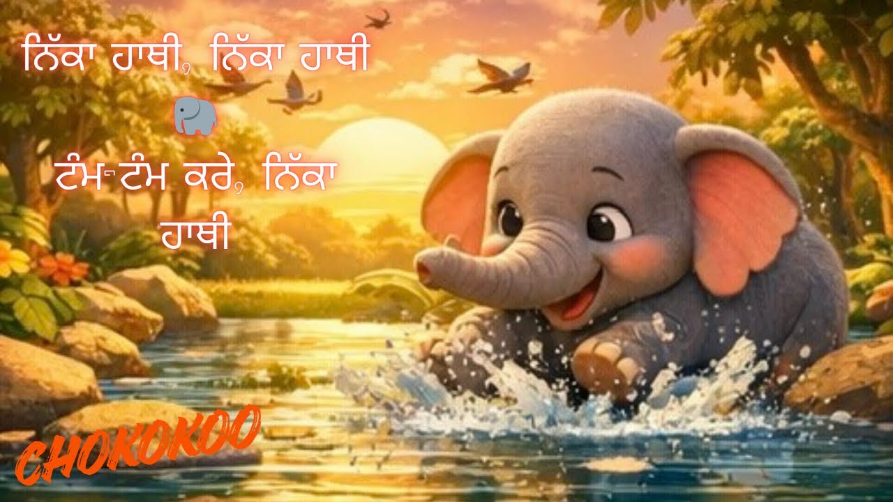 Punjabi baby elephant rhyme ! ਨਿੱਕਾ ਹਾਥੀ, ਨਿੱਕਾ ਹਾਥੀ 🐘ਟੰਮ-ਟੰਮ ਕਰੇ, ਨਿੱਕਾ ਹਾਥੀ