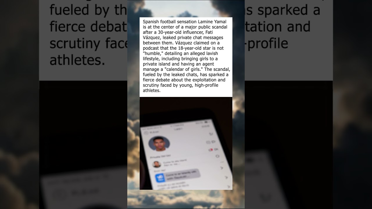Influencer Leaks Private Chats with 18-Year-Old Football Star Lamine Yamal