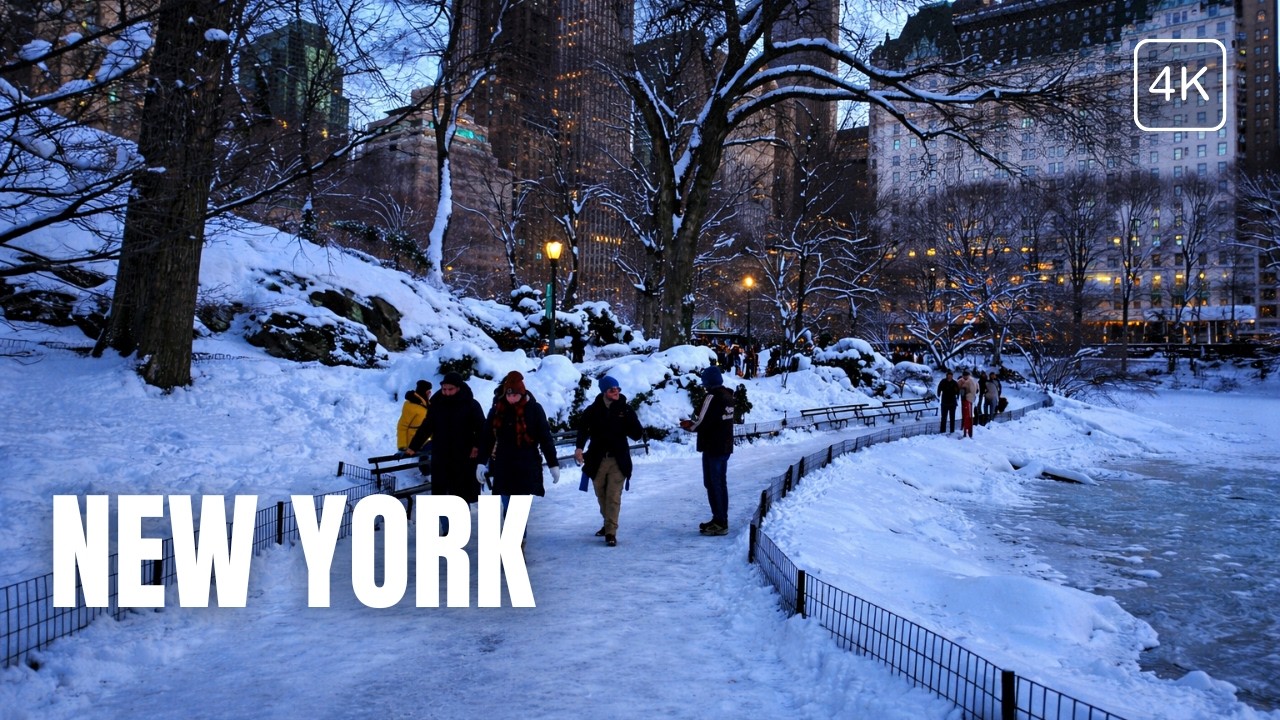 Central Park Snow Walk ❄️ | February’s Last Snow in NYC | 4K Walking Tour