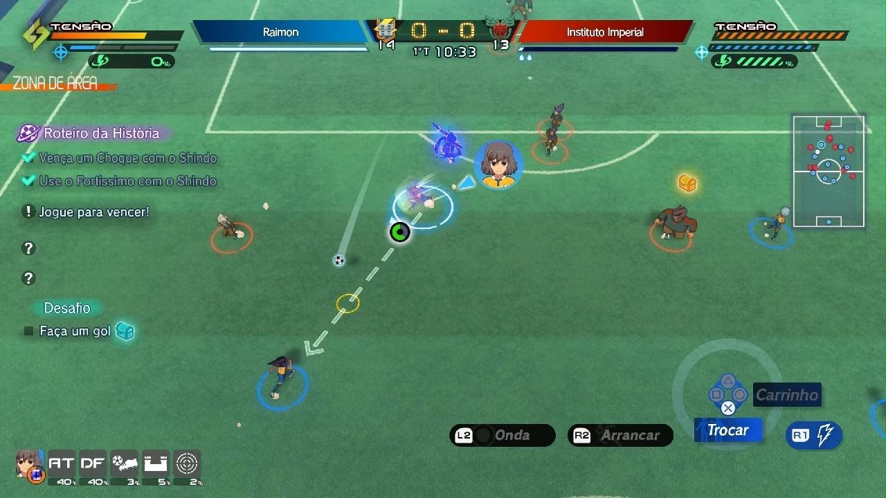 INAZUMA ELEVEN Victory Road:Raimon|7x0|instituto imperial(Modo Crônica).