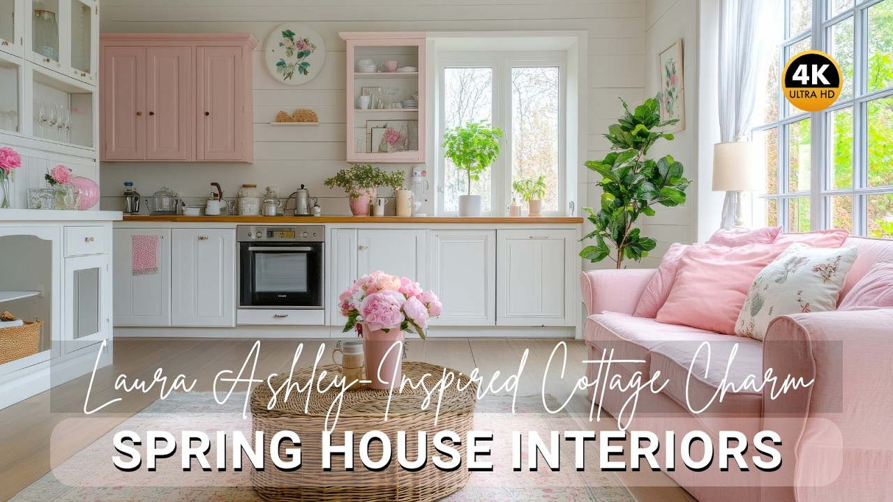 Rustic Modern Country Style: Laura Ashley-Inspired Cottage Charm for Elegant Spring House Interiors