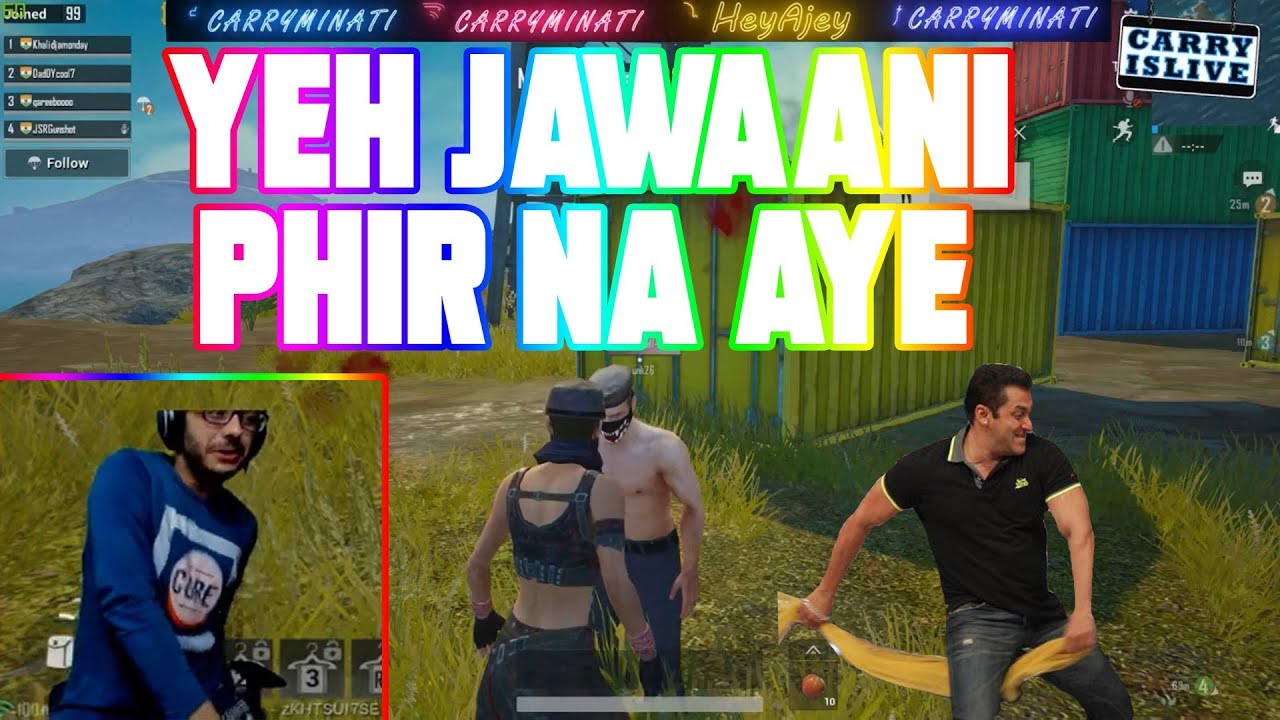 jawaani phir na aye | carryislive | pubg mobile highlights