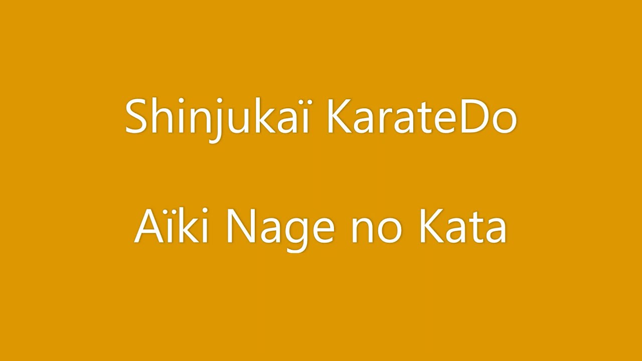 A&iuml;ki Nage no Kata (projections A&iuml;kido) - Shinjuka&iuml; KarateDo