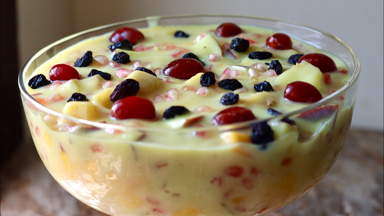 Fruit custard recipe | easy and tasty dessert