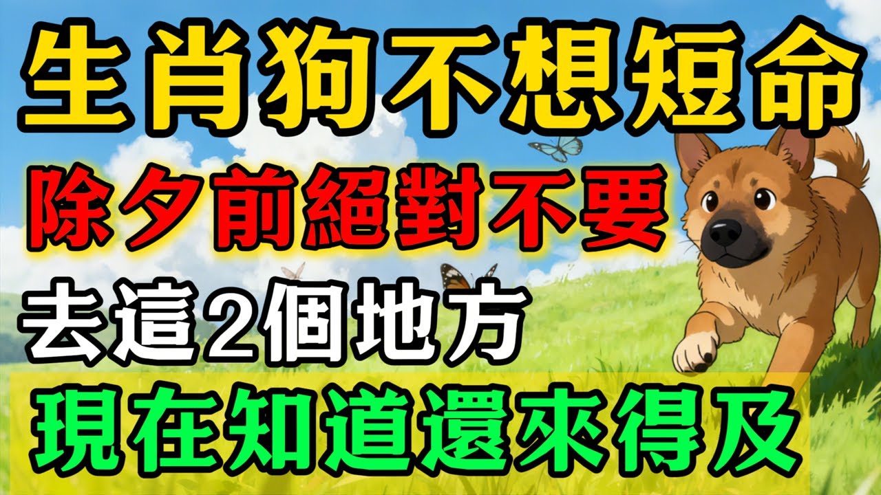 生肖狗不想短命，除夕前絕對不要去這2個地方，特別是第二個，現在知道還來得及！#佛靈禪師#屬相運勢#生肖#家運#生肖運勢的那些事#先知#風水變化#提升運勢