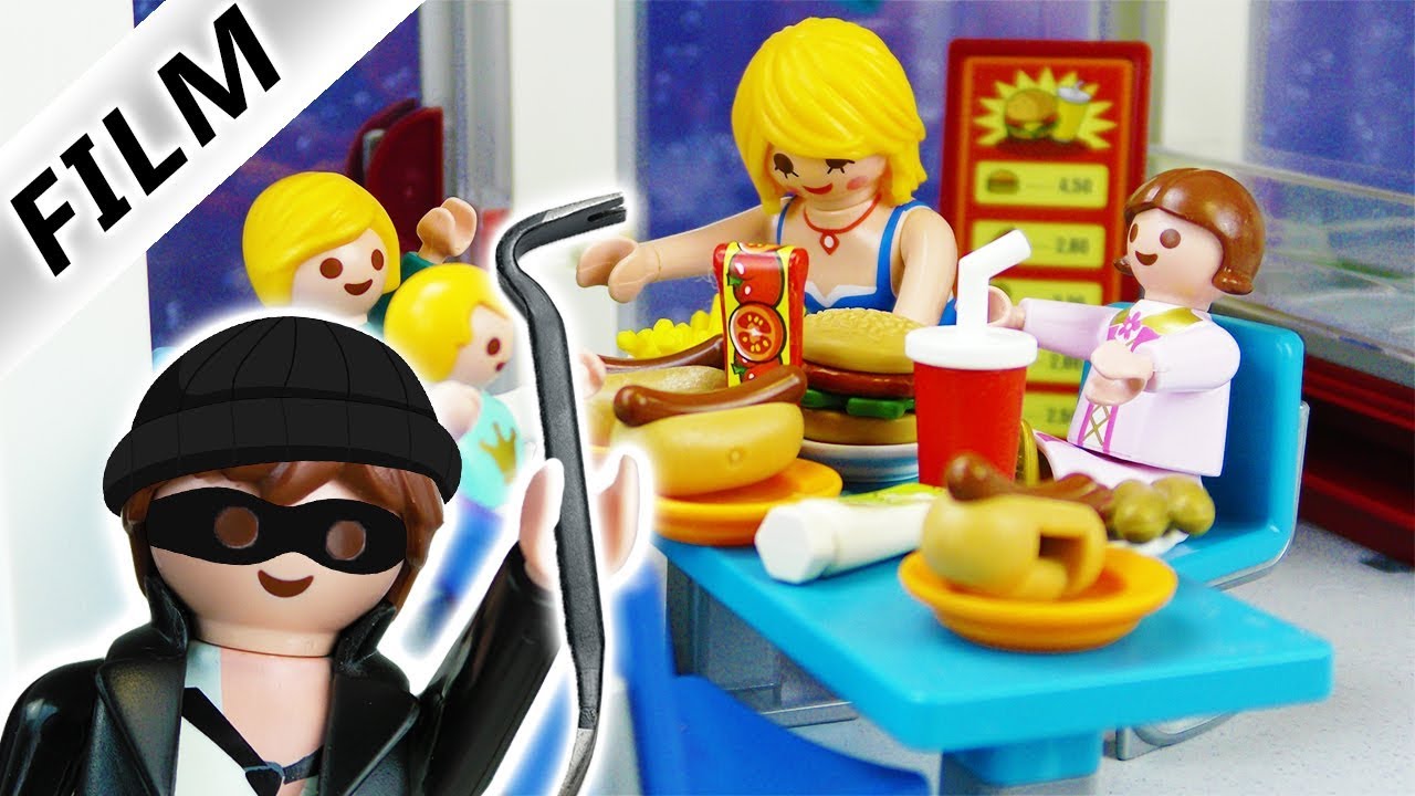 Playmobil Film deutsch | SCHNÖSEL BRECHEN IN IMBISS EIN - Laden plündern | Kinderserie Familie Vogel