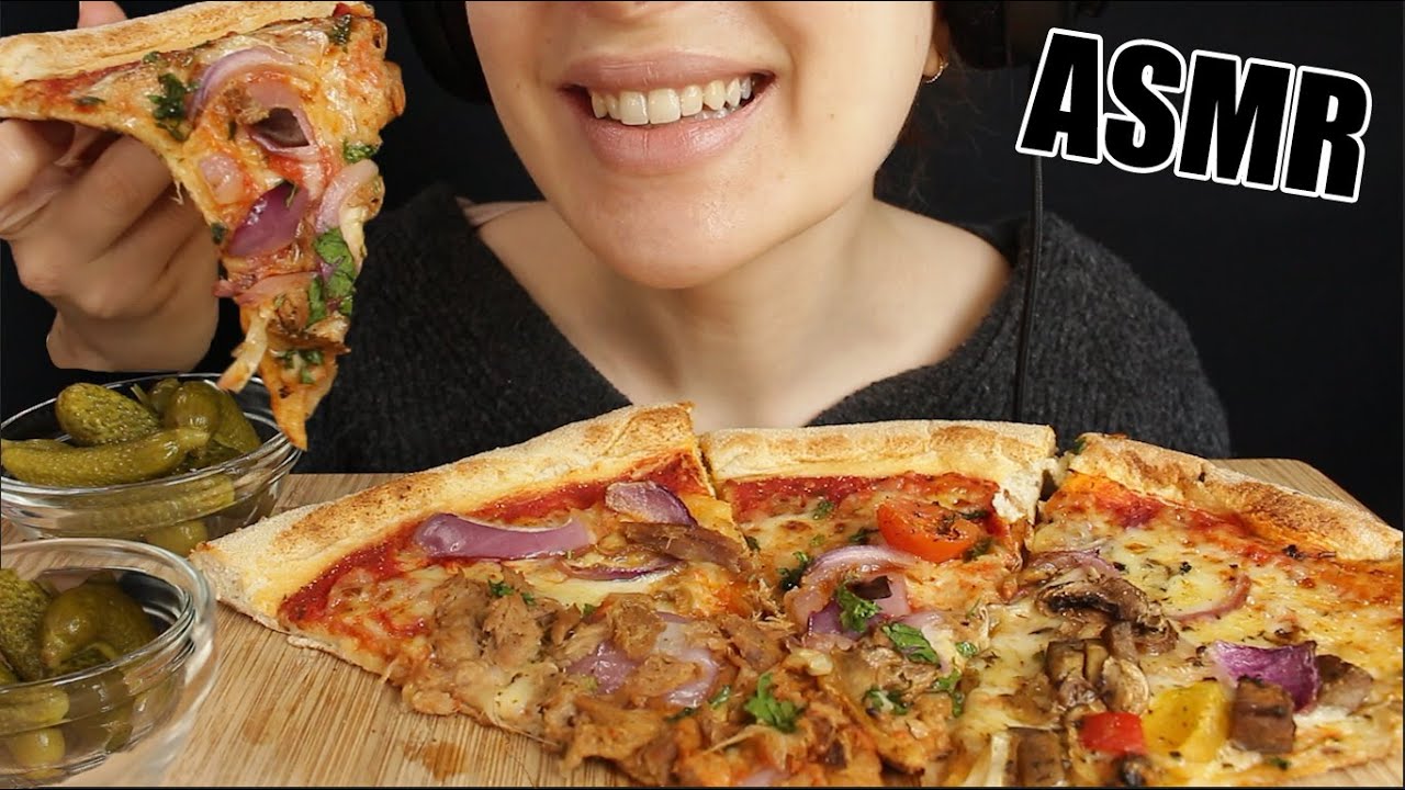 ASMR CHEESY PIZZA TUNA TONNO FAST FOOD ITALIAN FOOD MUKBANG EATING SOUNDS No Talking 먹방 Kasmia ASMR