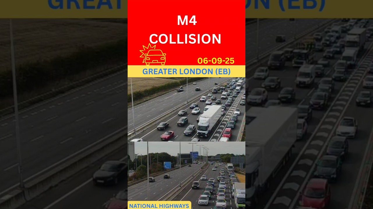 M4 TRAFFIC COLLISION ⚠️ | EASTBOUND | LANE CLOSURES | GREATER LONDON #uk #road #traffic #delays #rtc