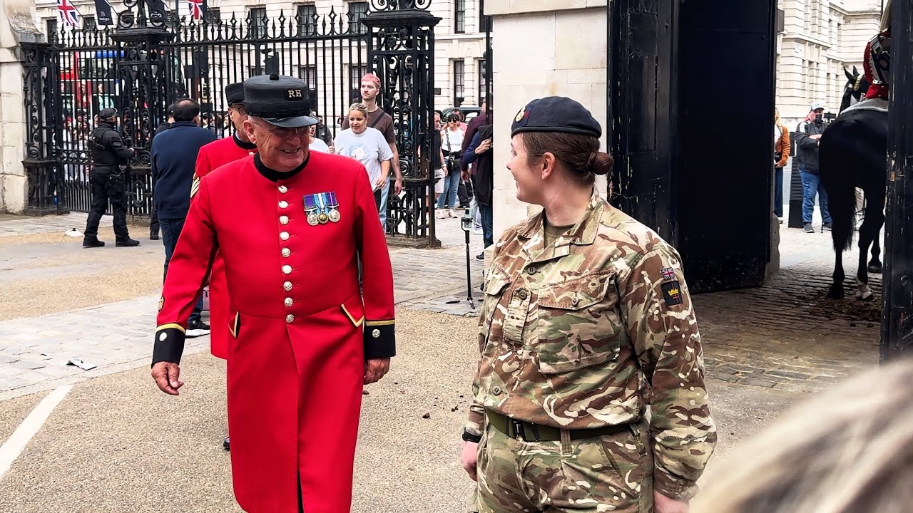 King’s Guard Pause to Show Powerful Respect to War Veteran