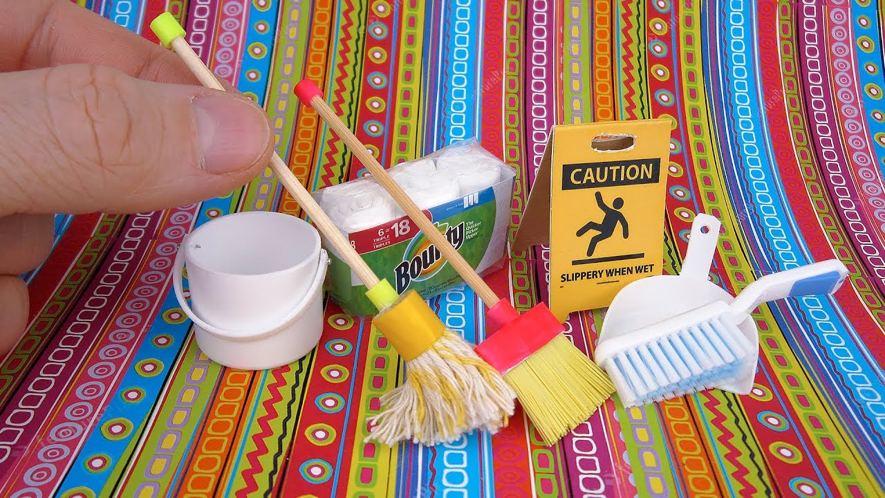DIY Miniature Cleaning Set | DollHouse | No Polymer Clay!