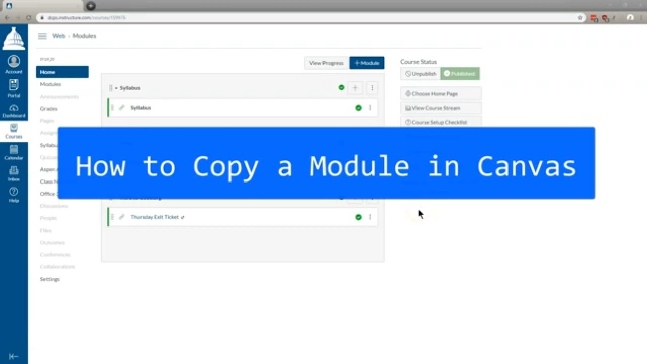 How to Copy a Module or Assignment in Canvas