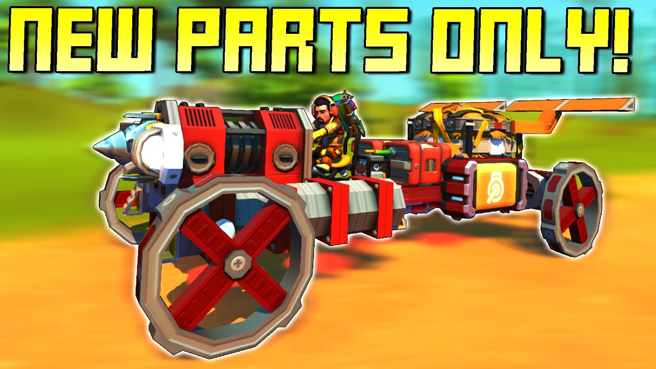 Racing With New Survival Mode Parts Only!  - Scrap Mechanic Multiplayer Monday