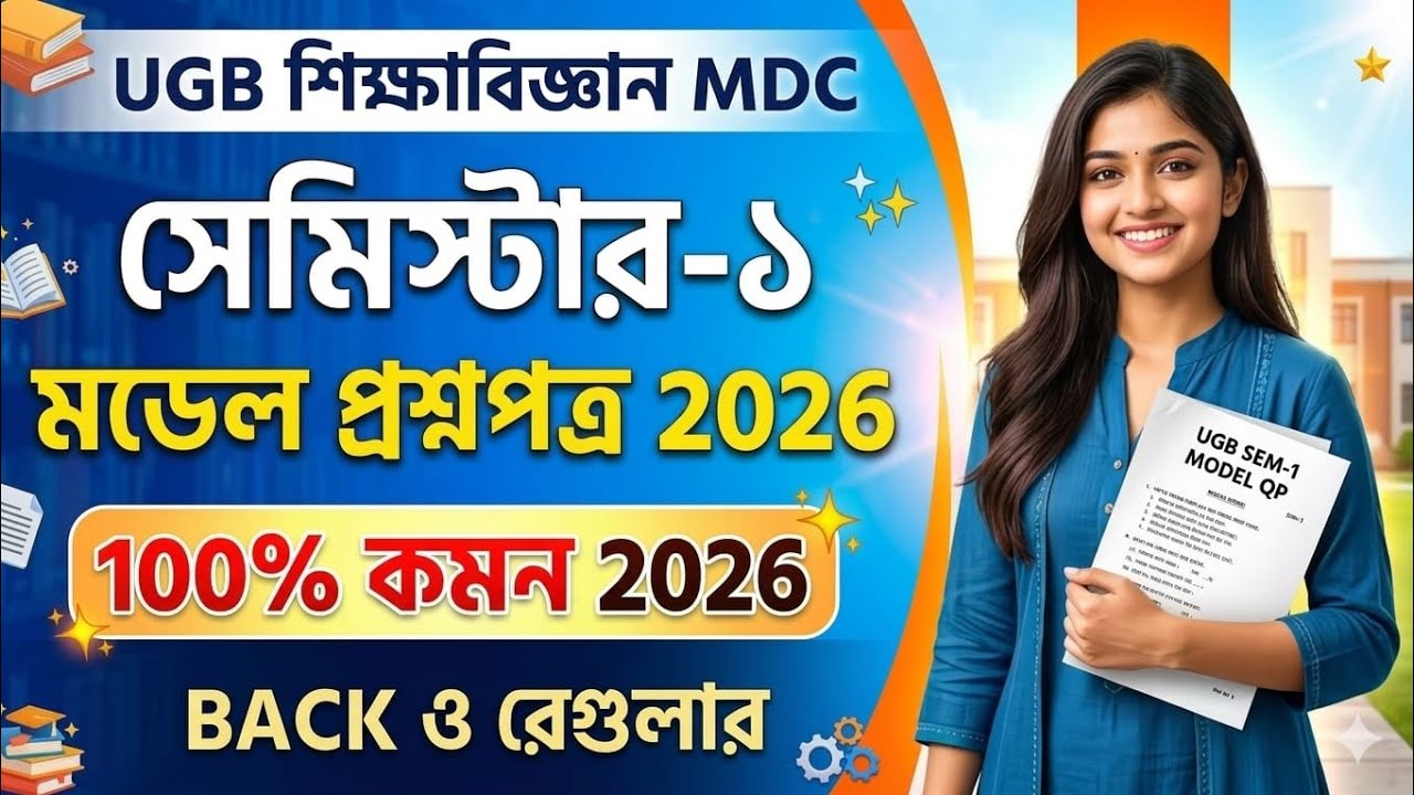 Ugb Education MDC Semester 1 Suggestion & Supply Paper Suggestion 2026 Gour Banga University Exam