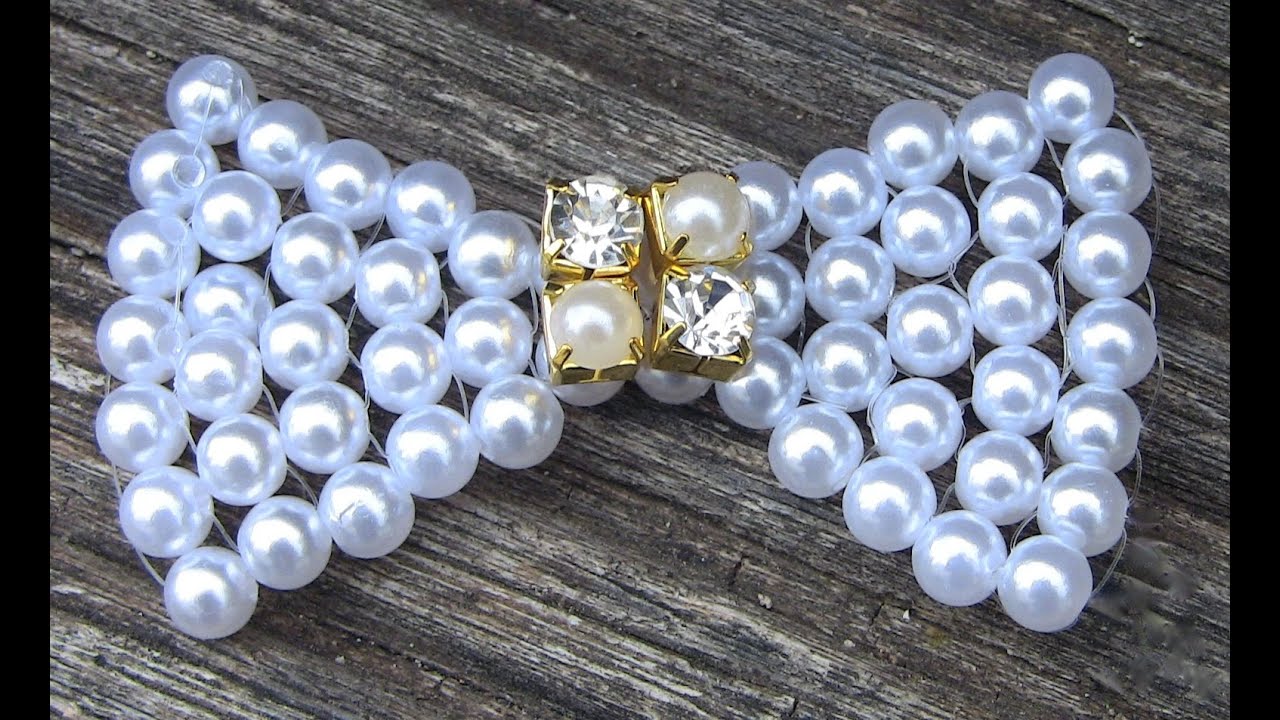Como fazer um laço em Perolas FACIL -Lace pearls