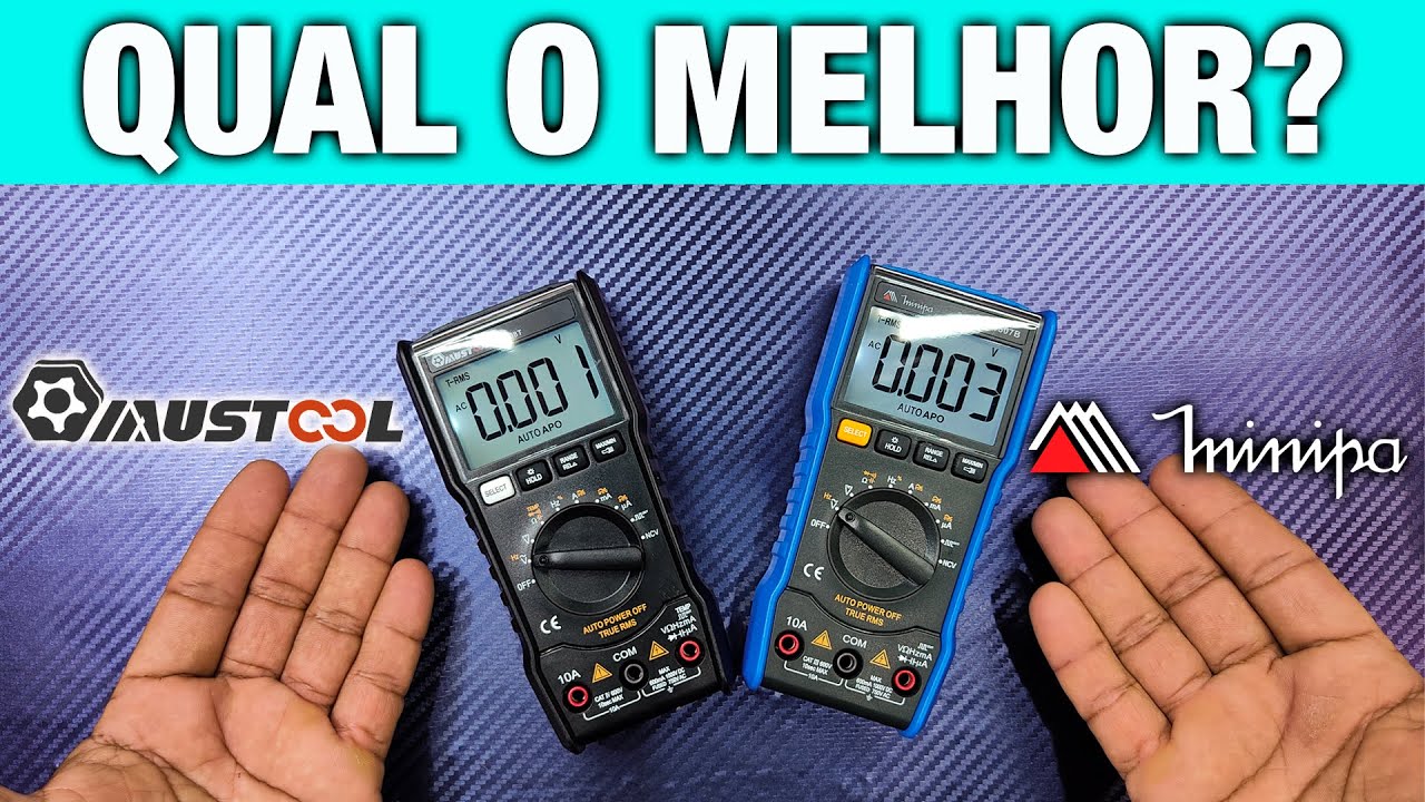 QUAL O MELHOR MULTÍMETRO DIGITAL: MINIPA ET-1507B OU MUSTOOL MT-108T - VÍDEO COMPARATIVO