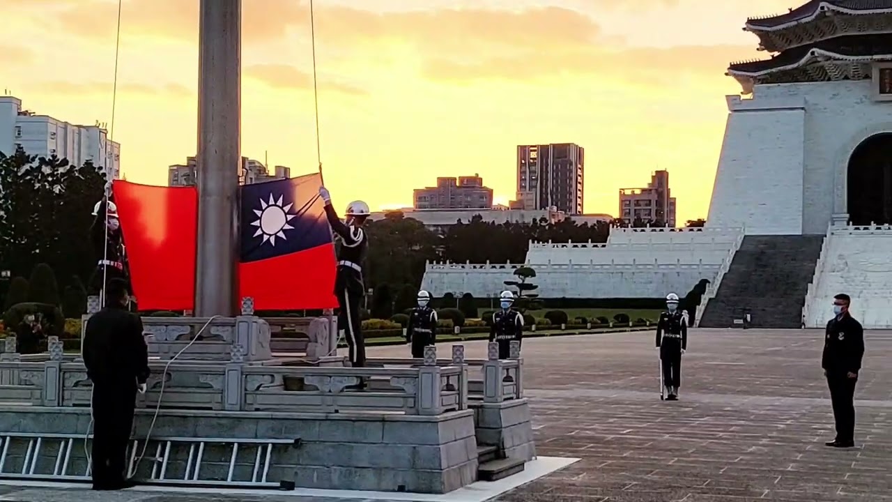 【空軍儀隊】禮兵升旗典禮(播放國歌及國旗歌)