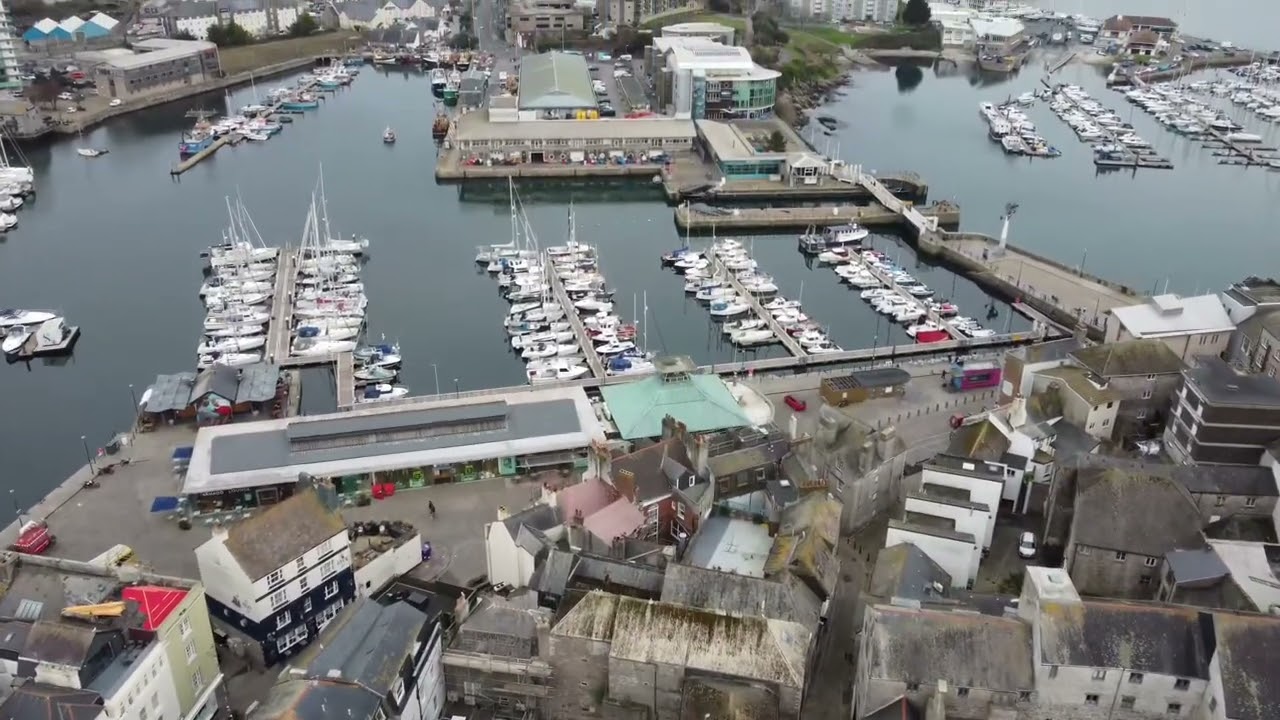 Plymouth’s Barbican from the air
