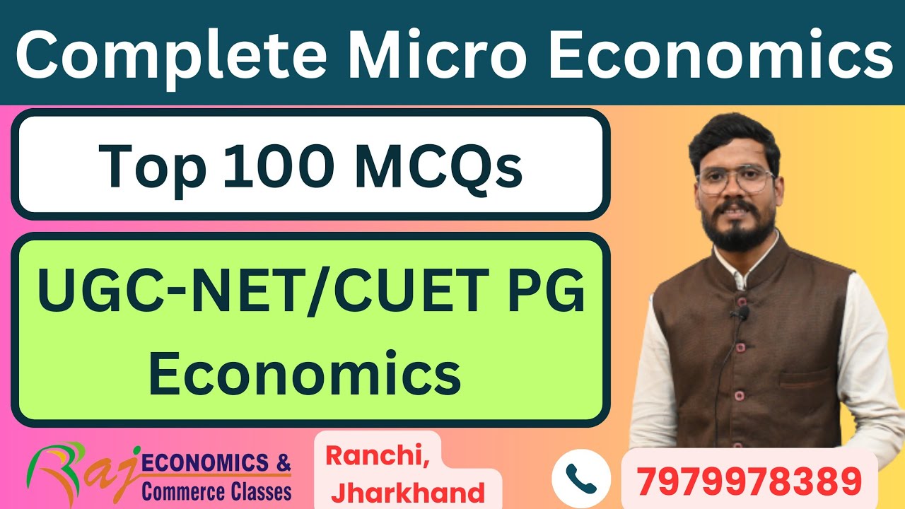 Top 100 Micro Economics MCQs for all Competitive Exams | Complete Micro Economics | UGC NET | PGT