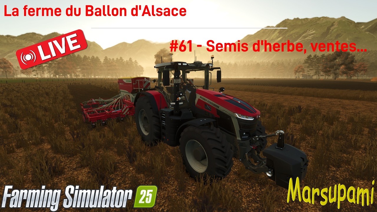 La Ferme du Ballon d'Alsace - #61 - Semis d'herbe, ventes...