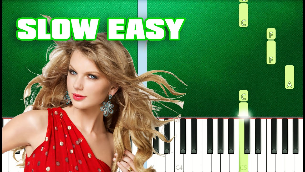 Taylor Swift - happiness (Slow Easy Piano Tutorial) (Anyone Can Play)