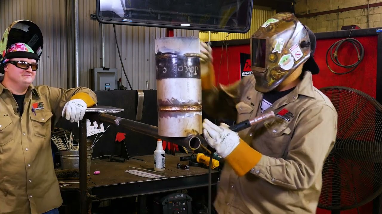 Watch 2 Welders Compete! 6-Inch Schedule 80 Pipe w/ 6010 Root an 7018 Fill and Cap Part 2
