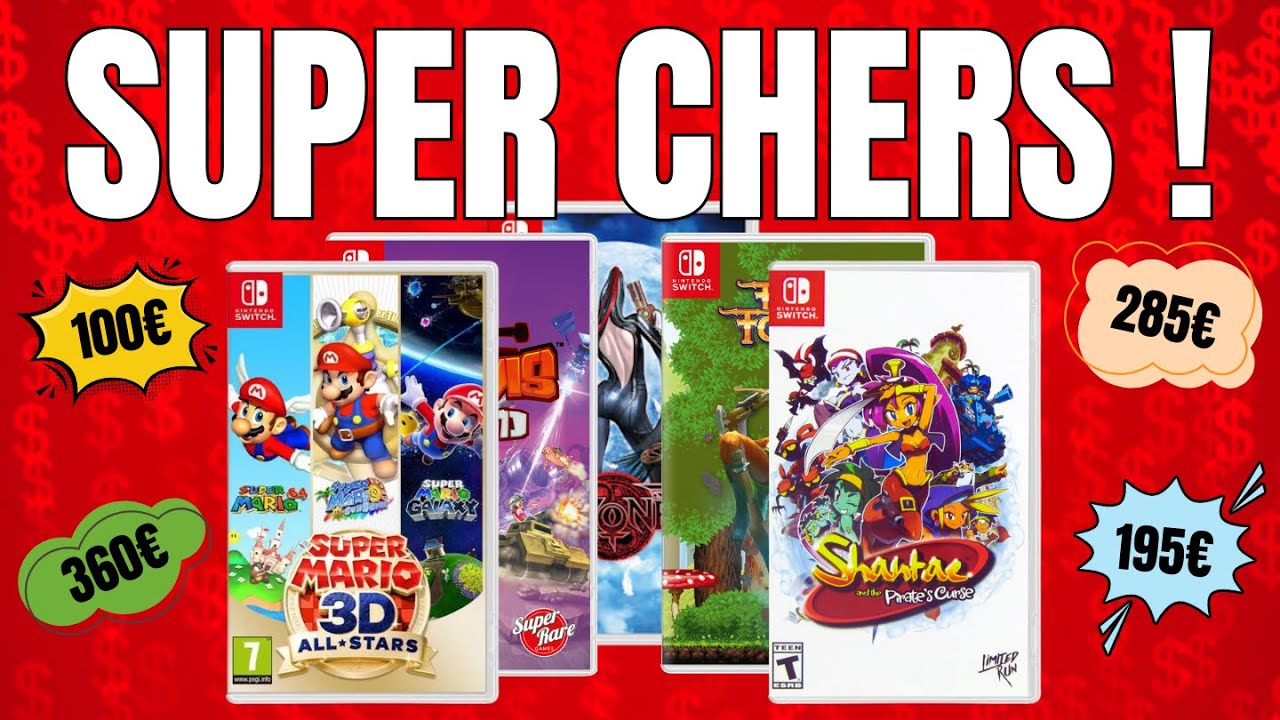 Les jeux physiques les plus chers sur Nintendo Switch !