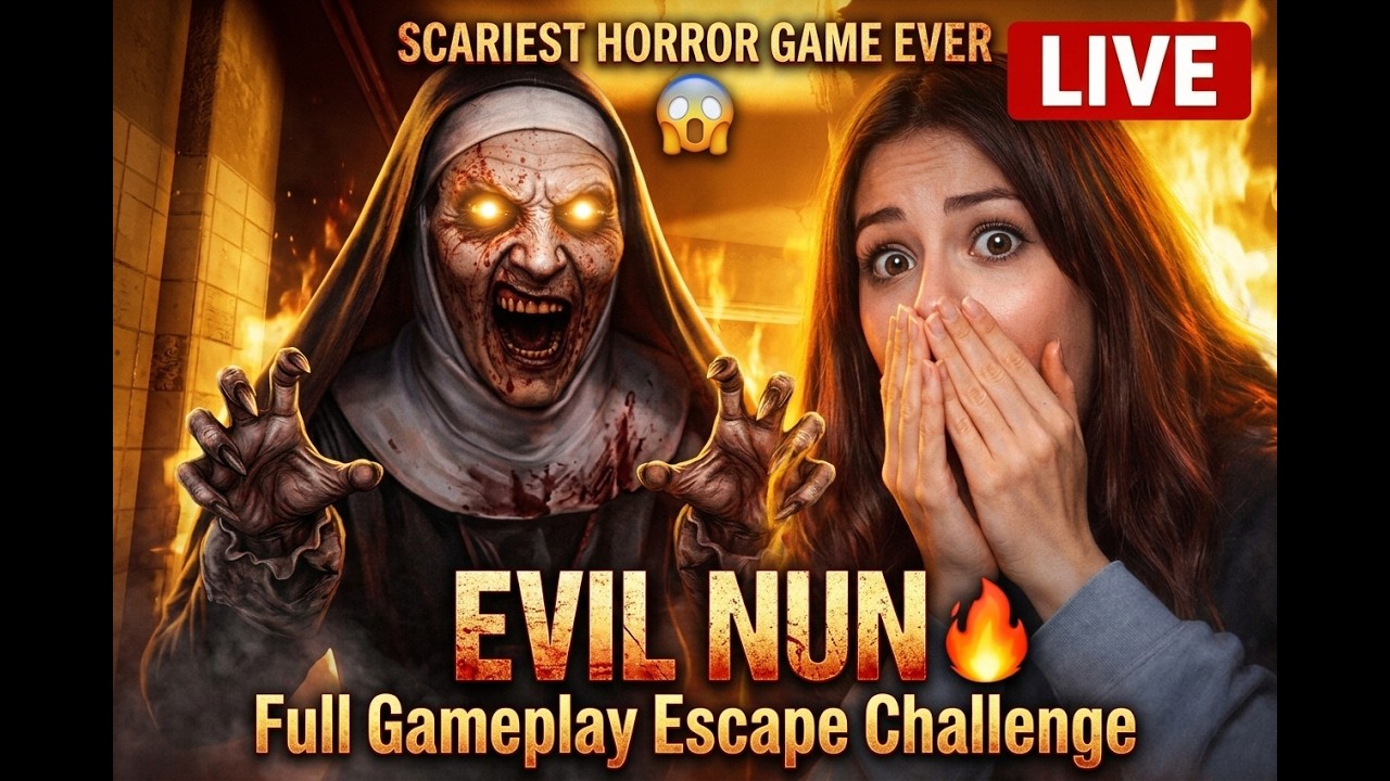 🔴 EVIL NUN LIVE 🔥 Full Gameplay Escape Challenge | Scariest Horror Game Ever 😱