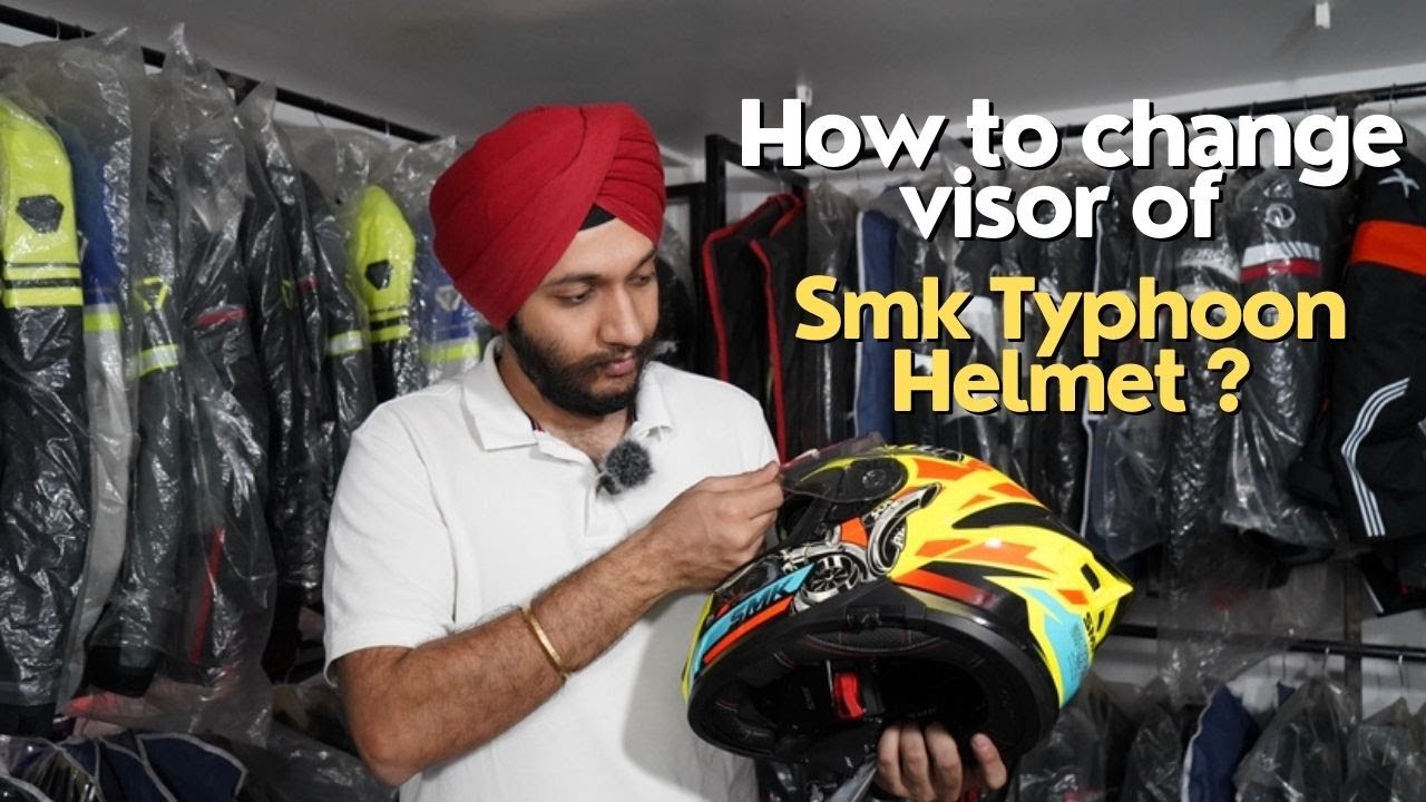 HOW TO CHANGE VISOR OF SMK TYPHOON HELMET || SMK TYPHOON VISOR CHANGE