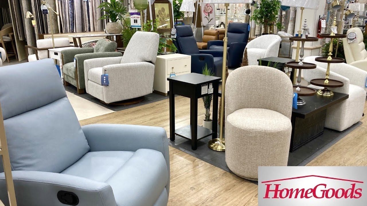 HOMEGOODS FURNITURE CONSOLES TABLES ARMCHAIRS SOFAS DECOR SHOP WITH ME SHOPPING STORE WALK THROUGH