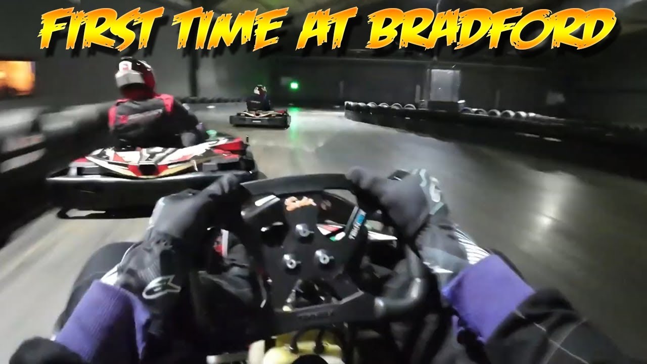 Battling through traffic at Teamsport Karting Bradford