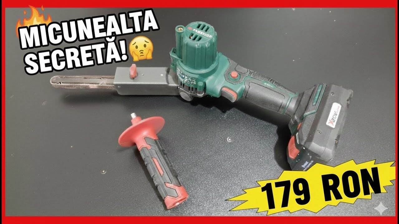 O sculă SURPRIZĂ la Lidl! 🛠️ Test și Review Șlefuitor cu bandă Parkside PBFA 20 Li A1