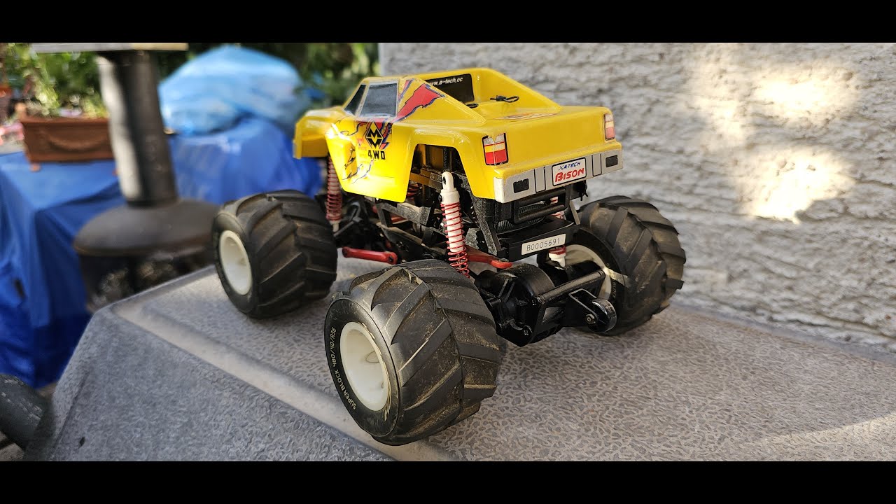 RC A-Tech Bison 4WD Mini Monstertruck First 2s Lipo Test!!!