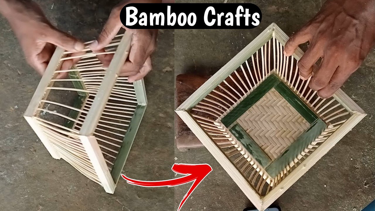 Bamboo Esquire Shape Basket | Weaving Amazing Basket Tokari
