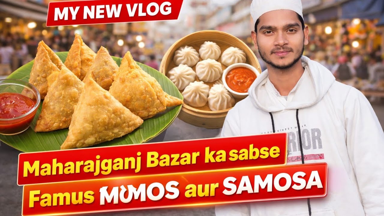 Sirf ₹5 mein Maharajganj ke Sabse Famus Momos aur Samosa? 😱 Food Vlog