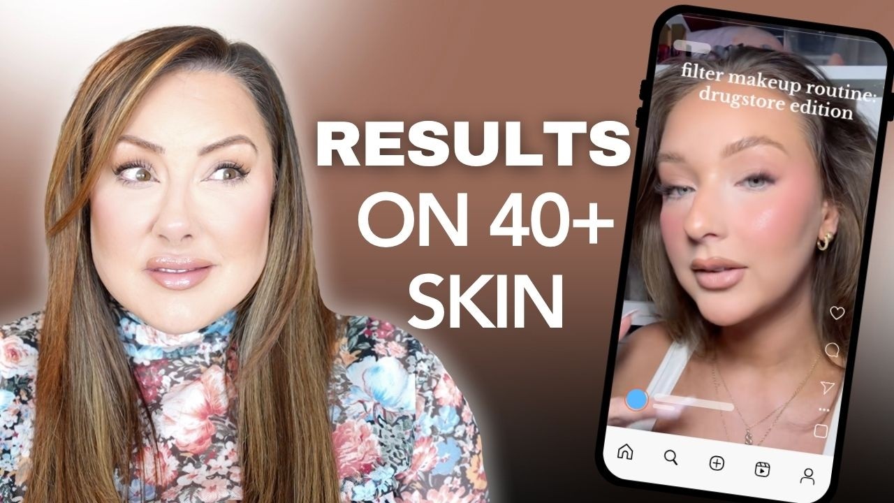 Can this VIRAL DRUGSTORE makeup routine work on 40+ Skin?  The end results...