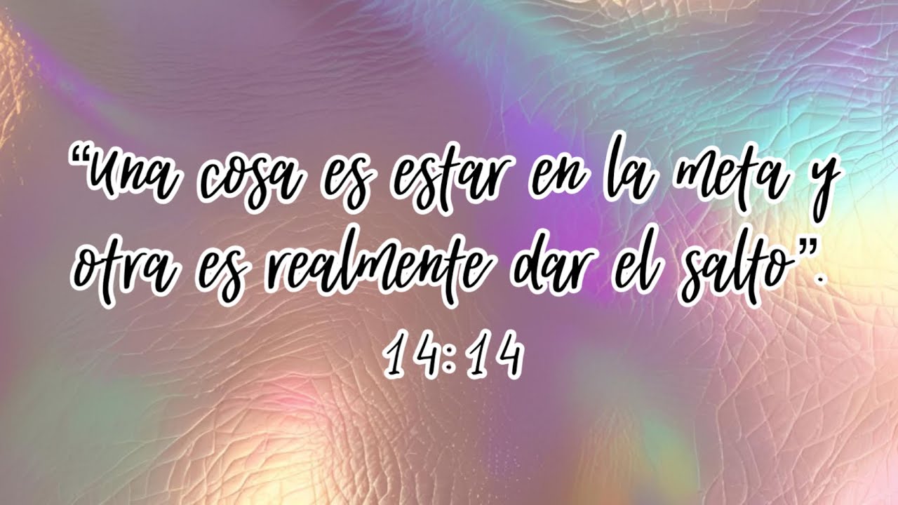 “Una cosa es estar en la meta y otra es realmente dar el salto”.