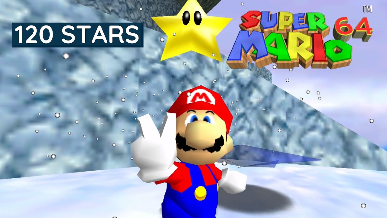Super Mario 64 All 120 Stars 100% Full Playthrough with Commentary