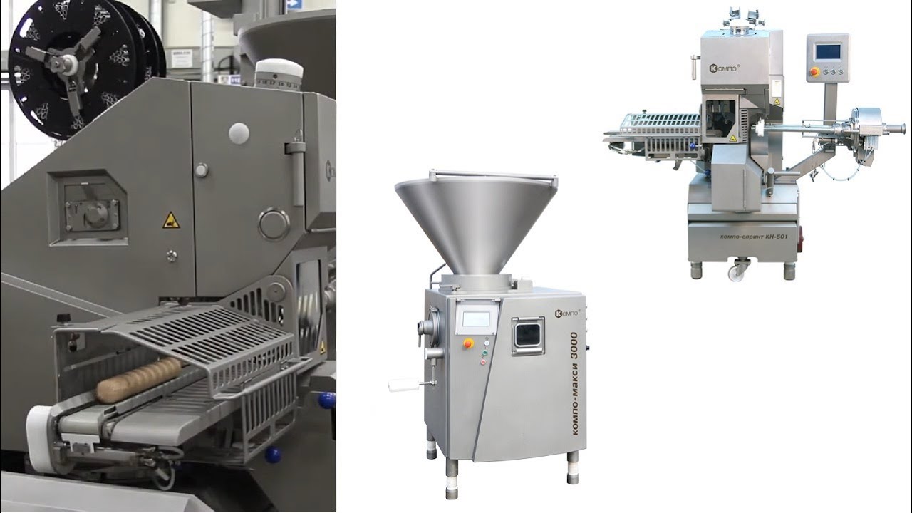 Sausage Processing Using High Output Filler KOMPO-MAXI & Automatic Clipper KOMPO-SPRINT KN-501