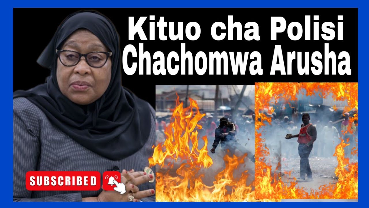 Tanzania on fire,Police station burnt down at night,Suluhu runs away as Protesters vows to eject her