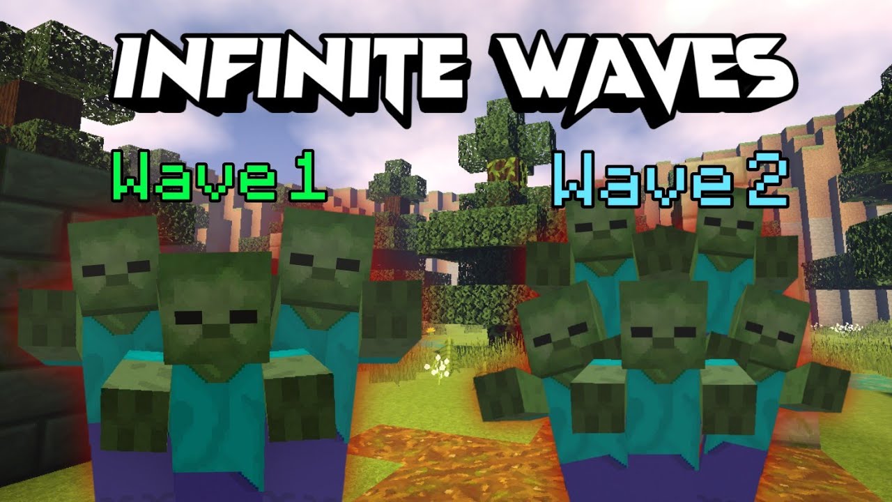 Infinite Zombie Waves in Minecraft PE Tutorial (Bedrock Commands)