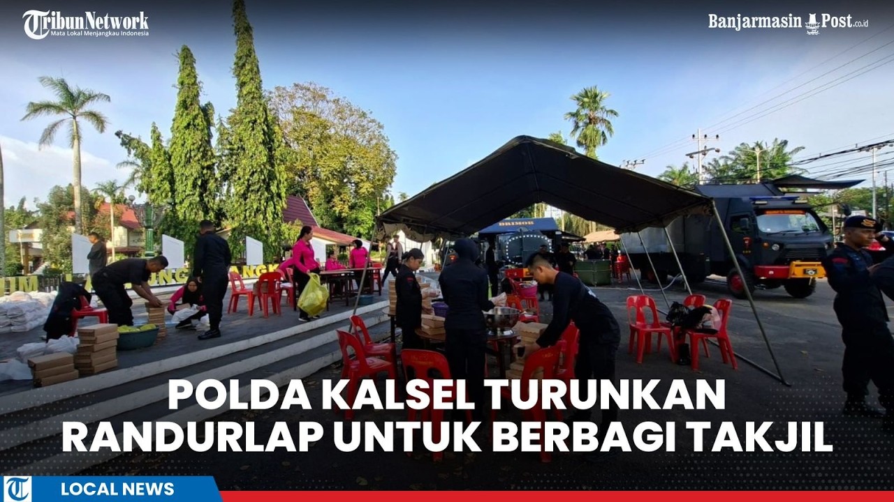 Turunkan Randurlap dan Water Treatmen, Polda Kalsel Bagikan Takjil ke Warga dan Ojol di Banjarbaru