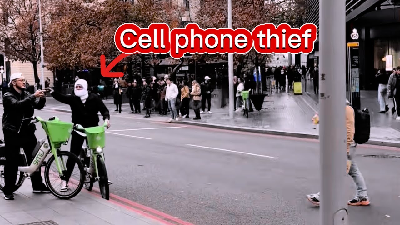 Craziest Phone Thefts on the Street by Bike – Caught on Camera!